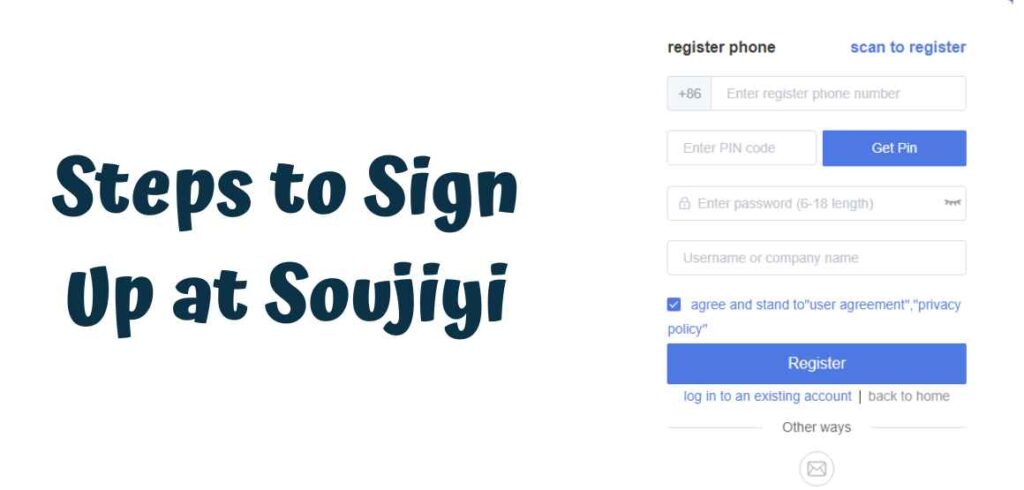 Steps to Sign Up at Soujiyi